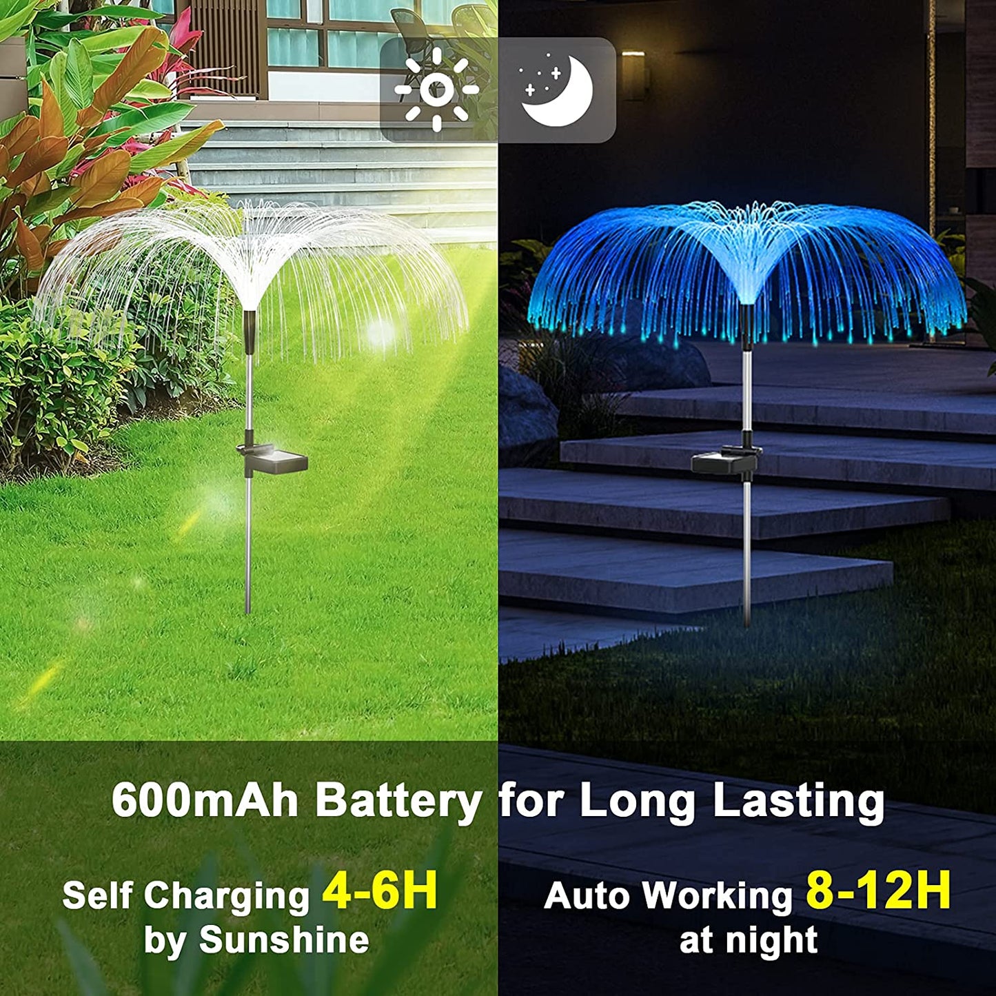 Solar garden lights, outdoors lights, jellyfish lights, luminous, charging, Christmas lamp and garden decorative lights