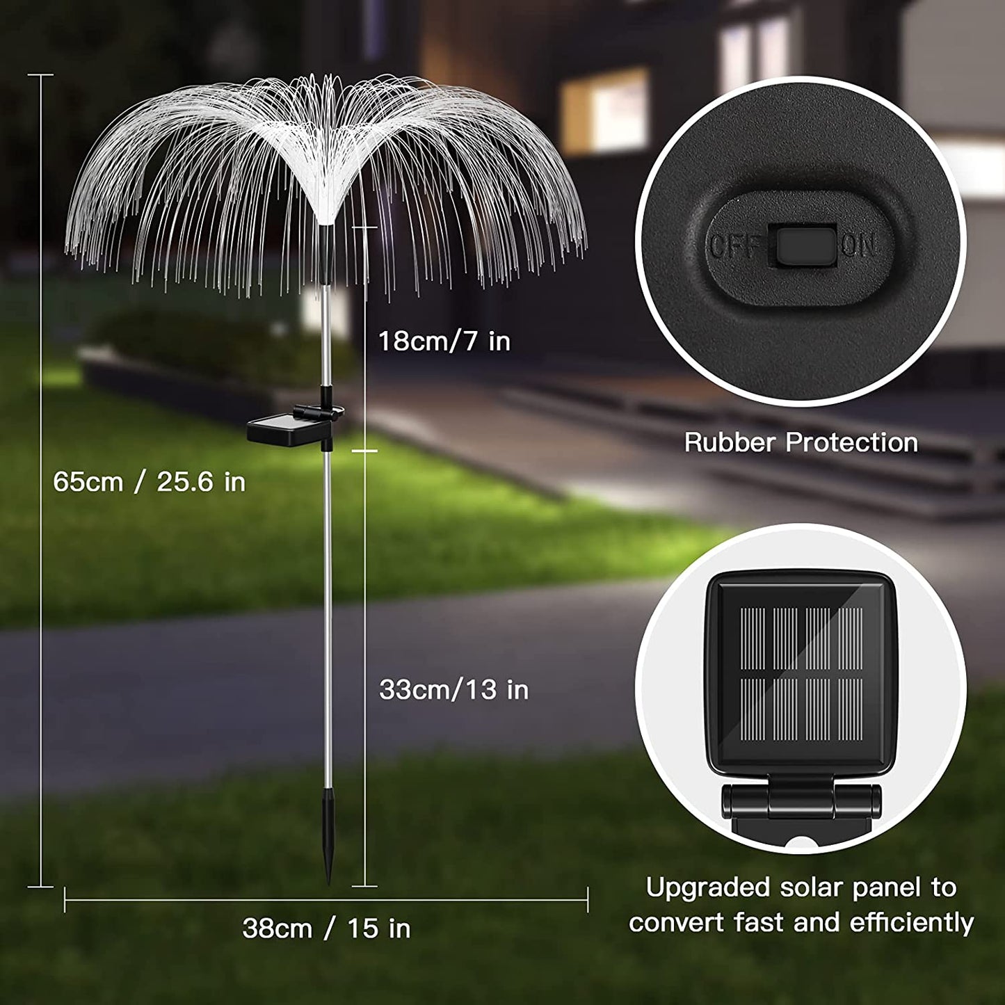 Solar garden lights, outdoors lights, jellyfish lights, luminous, charging, Christmas lamp and garden decorative lights