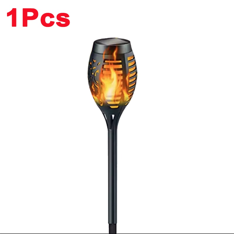 Solar Flame Torch Lights - Flickering, Waterproof, Outdoor Garden & Patio Decor