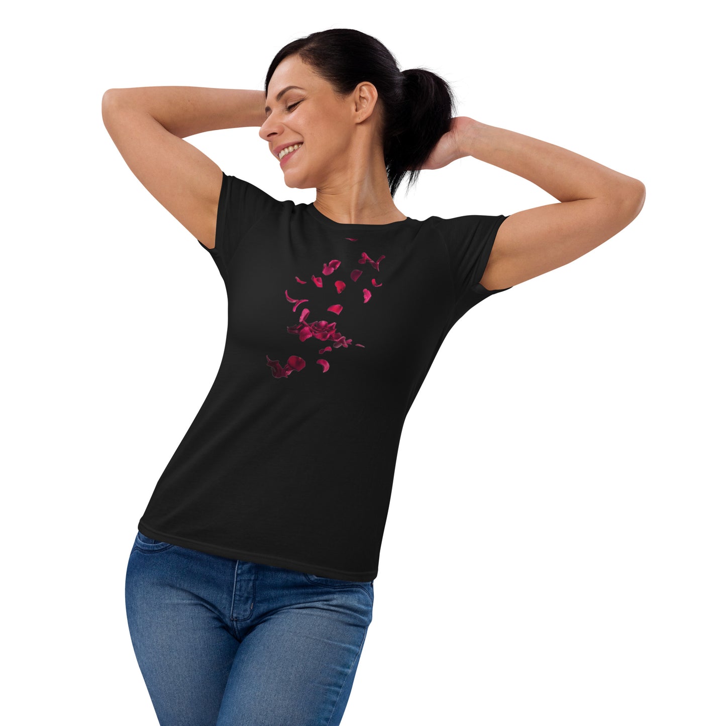 Exquisite Flower-Printed Short Sleeve T-Shirt for Women | Pure Cotton and Blended Varieties