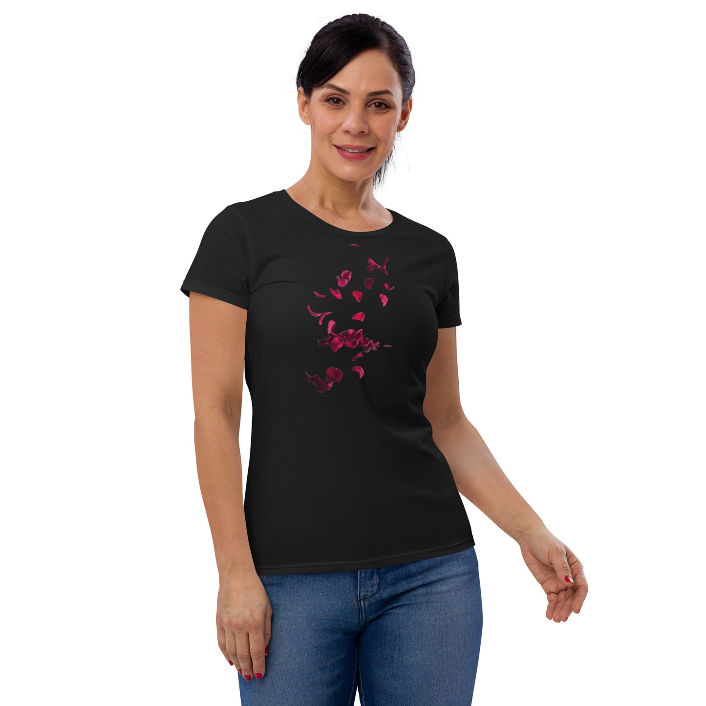 Exquisite Flower-Printed Short Sleeve T-Shirt for Women | Pure Cotton and Blended Varieties