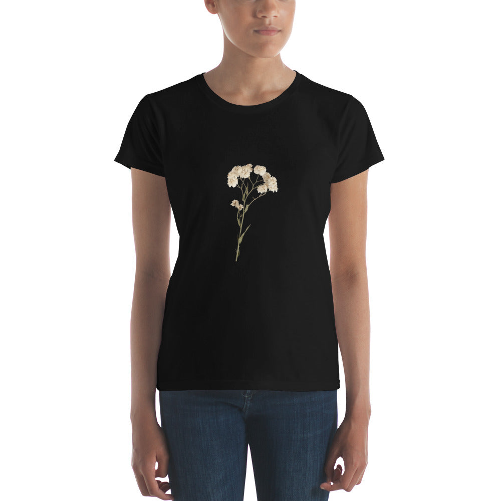 Elegant Floral Short Sleeve T-Shirt for Women | Premium Cotton and Cotton-Polyester Blend