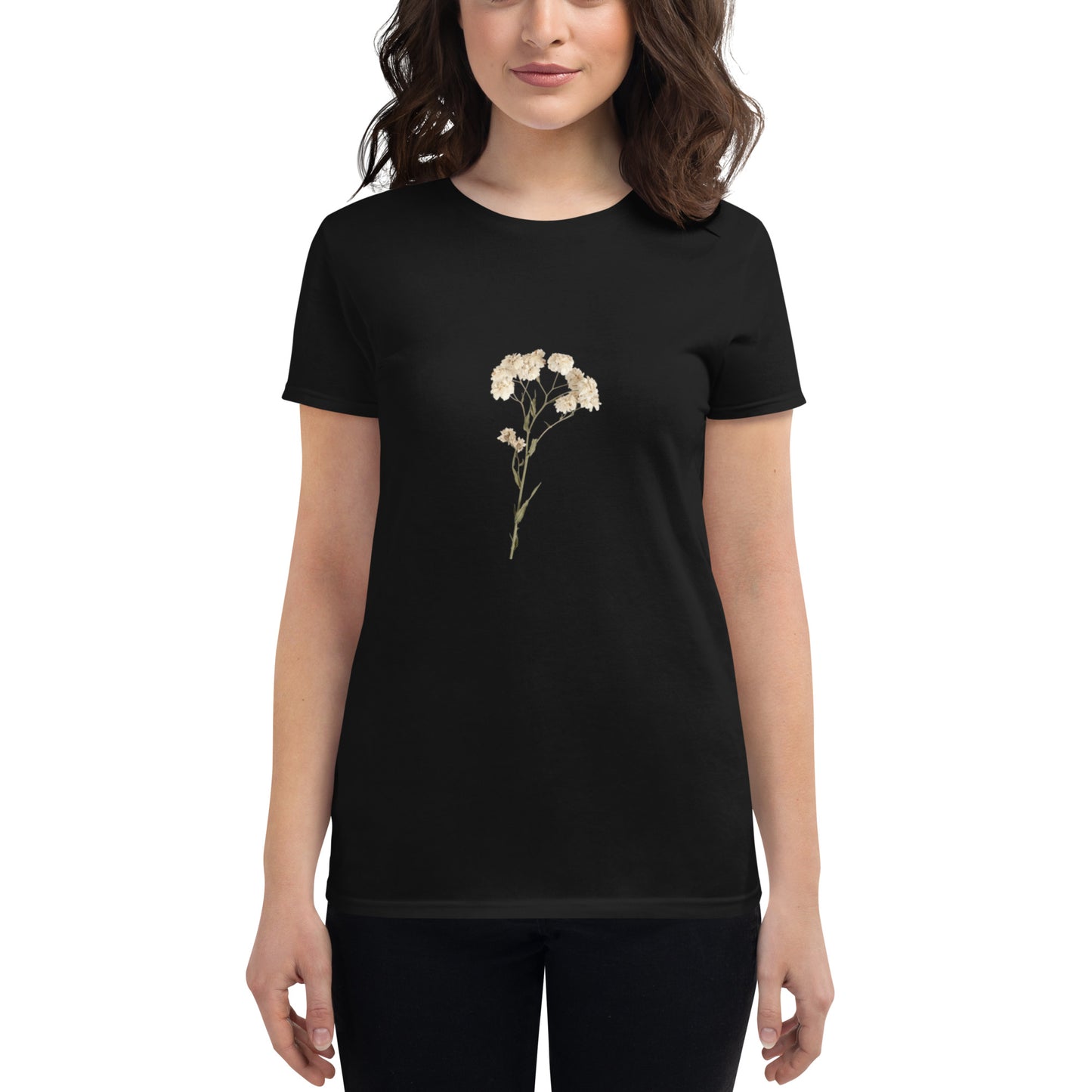 Elegant Floral Short Sleeve T-Shirt for Women | Premium Cotton and Cotton-Polyester Blend