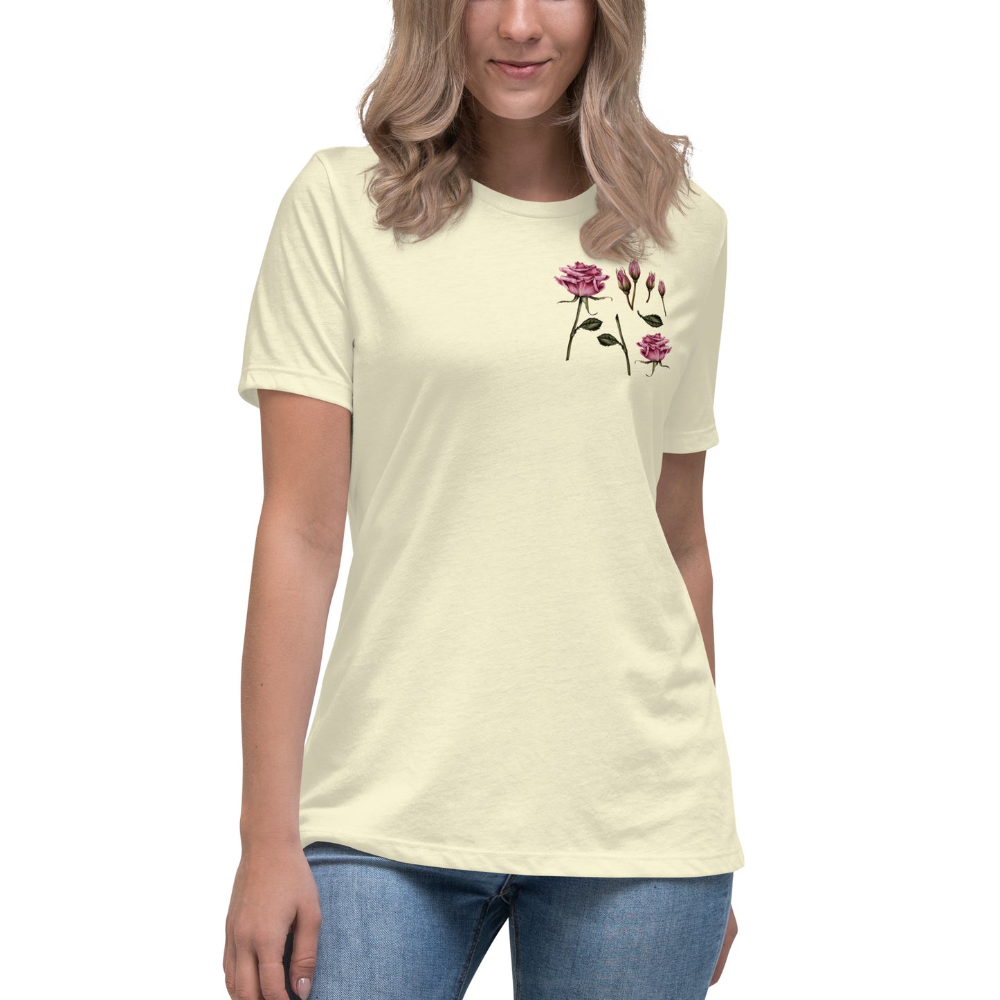 Women's Soft & Stylish Flower Print T-Shirt - Versatile & Comfortable