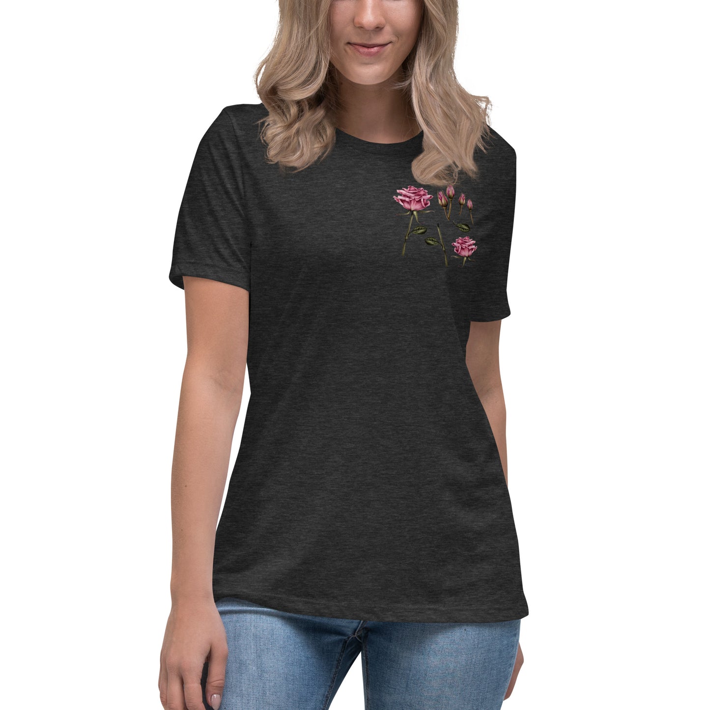 Women's Soft & Stylish Flower Print T-Shirt - Versatile & Comfortable