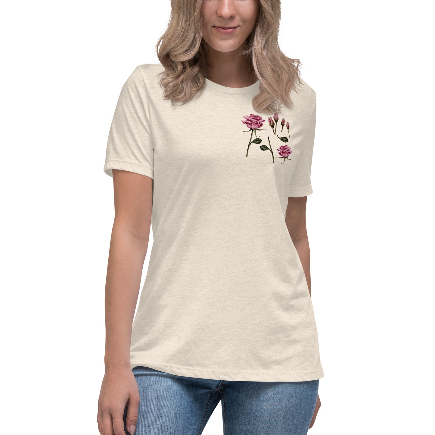Women's Soft & Stylish Flower Print T-Shirt - Versatile & Comfortable