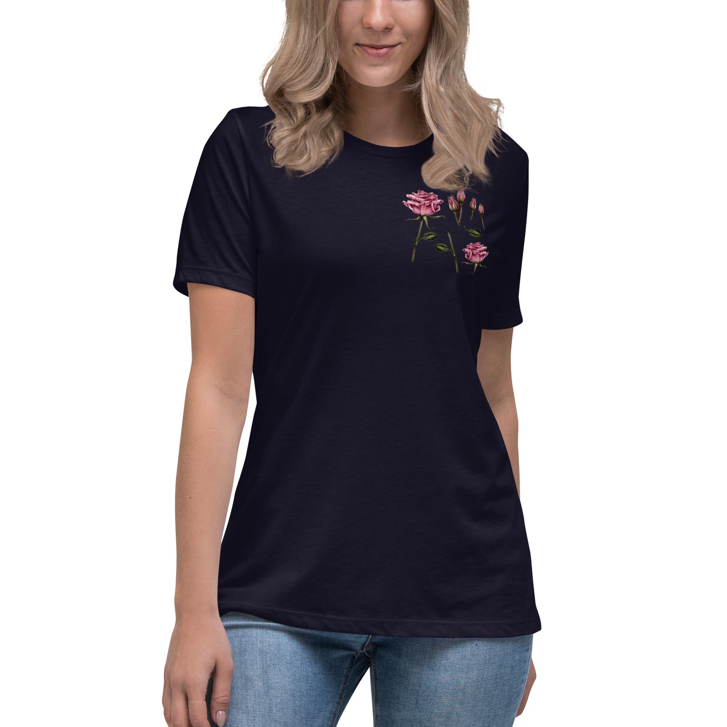 Women's Soft & Stylish Flower Print T-Shirt - Versatile & Comfortable