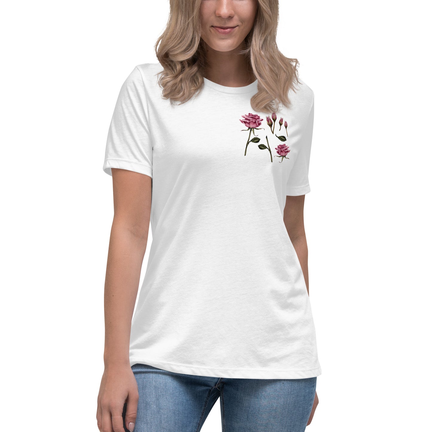 Women's Soft & Stylish Flower Print T-Shirt - Versatile & Comfortable