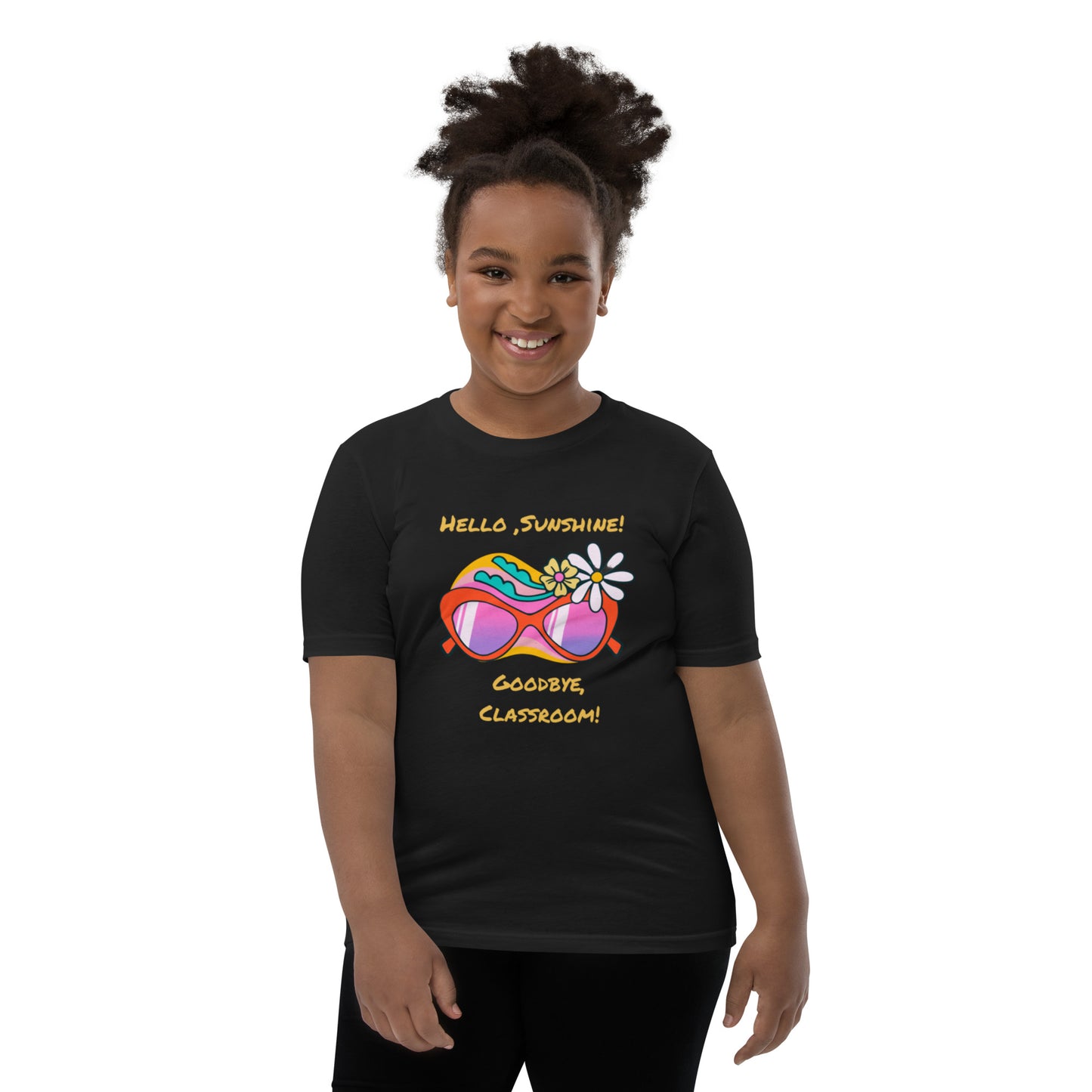 Youth Short Sleeve T-Shirt, 'Hello, Sunshine! Goodbye, Classroom!' - Unparalleled Comfort and Unique Design"