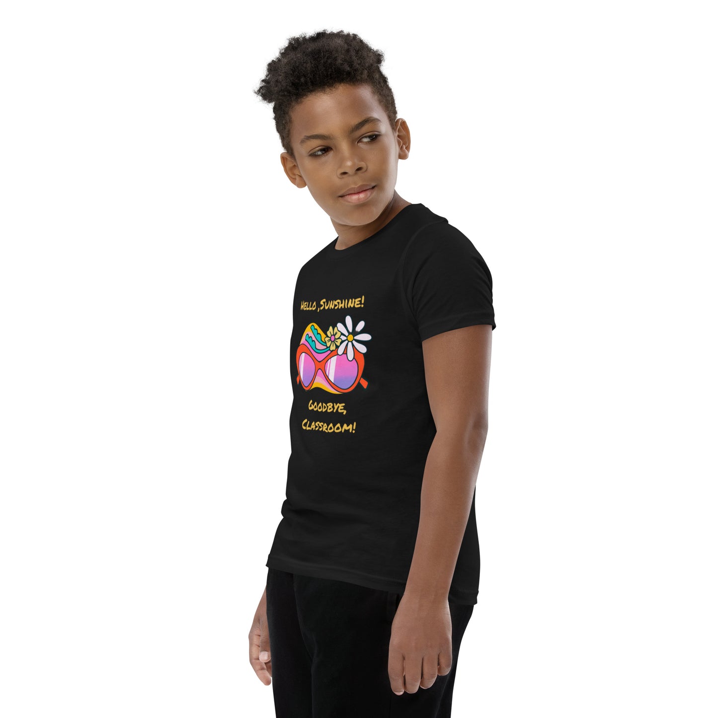 Youth Short Sleeve T-Shirt, 'Hello, Sunshine! Goodbye, Classroom!' - Unparalleled Comfort and Unique Design"