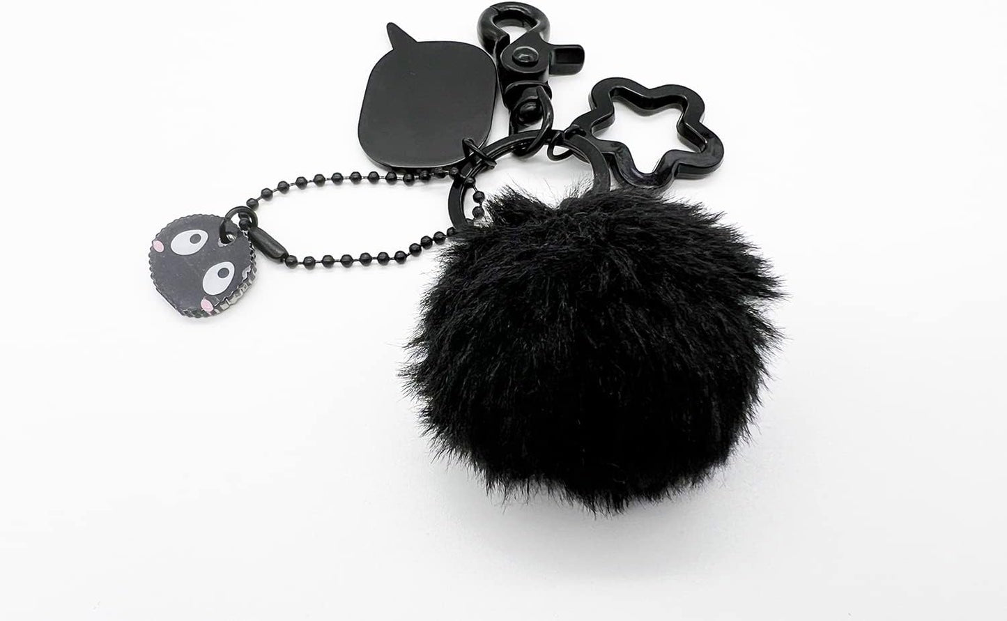 Dust Bunny Soot Sprite Plush Keychain (Style A) - Style a Adorable 2-Inch Plush Dust Bunny Keychain - A Soft and Stylish Accessory for Your Everyday Essentials"