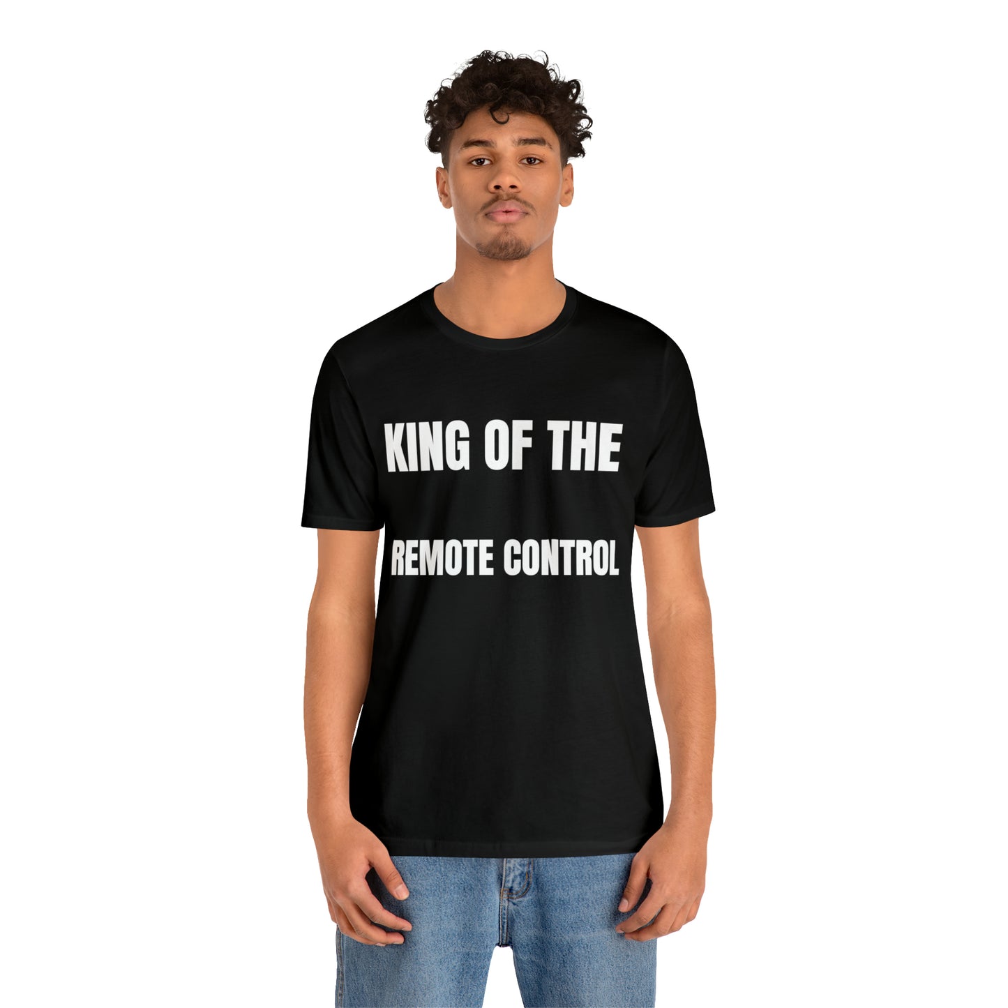 Unisex Jersey Tee: Short Sleeve, King of the Remote Control Design