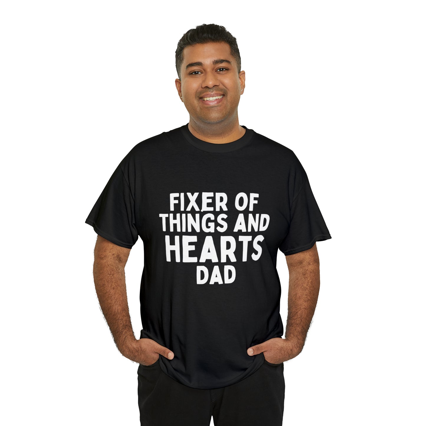 Unisex Jersey Tee: Short Sleeve, "Fixer of Things and Hearts: Dad" Design