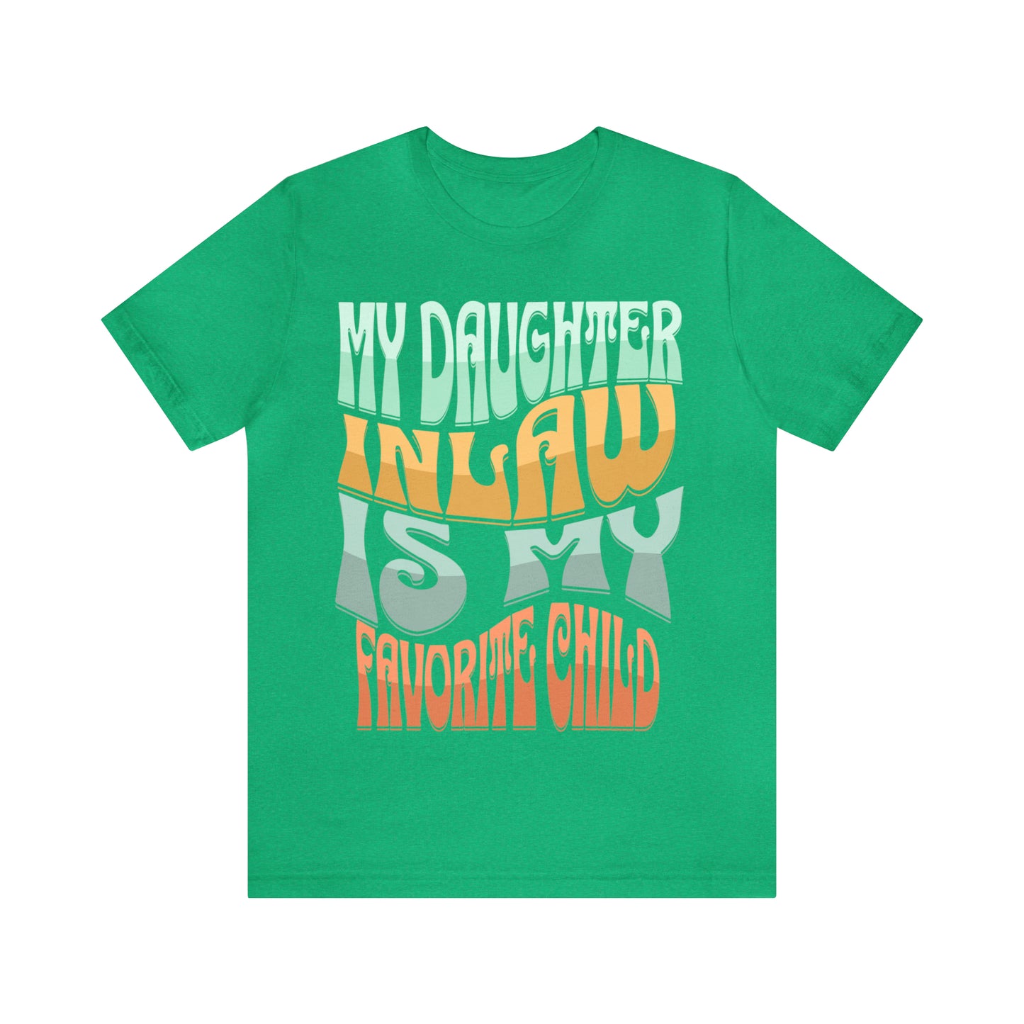 "Unisex 'My Daughter-In-Law Is My Favorite Child' Jersey Tee | Perfect for Parents-in-Law"