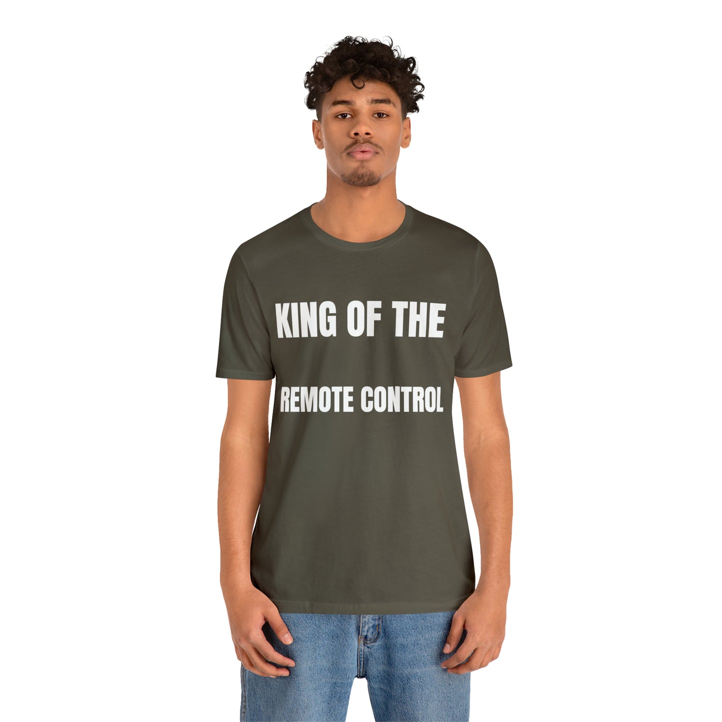 Unisex Jersey Tee: Short Sleeve, King of the Remote Control Design
