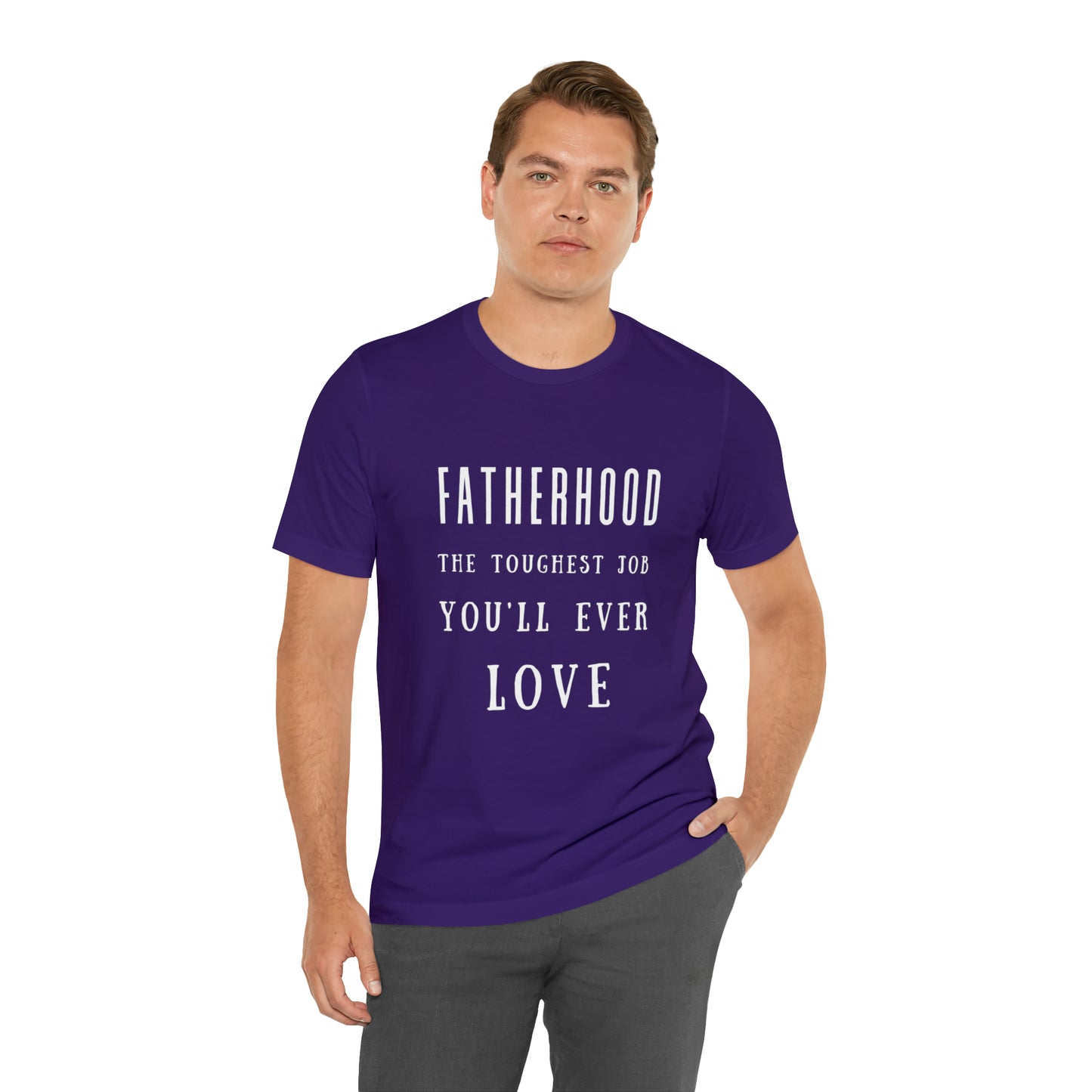 Experience Comfort: Unisex Jersey Short Sleeve Tee - Embrace Fatherhood With Style