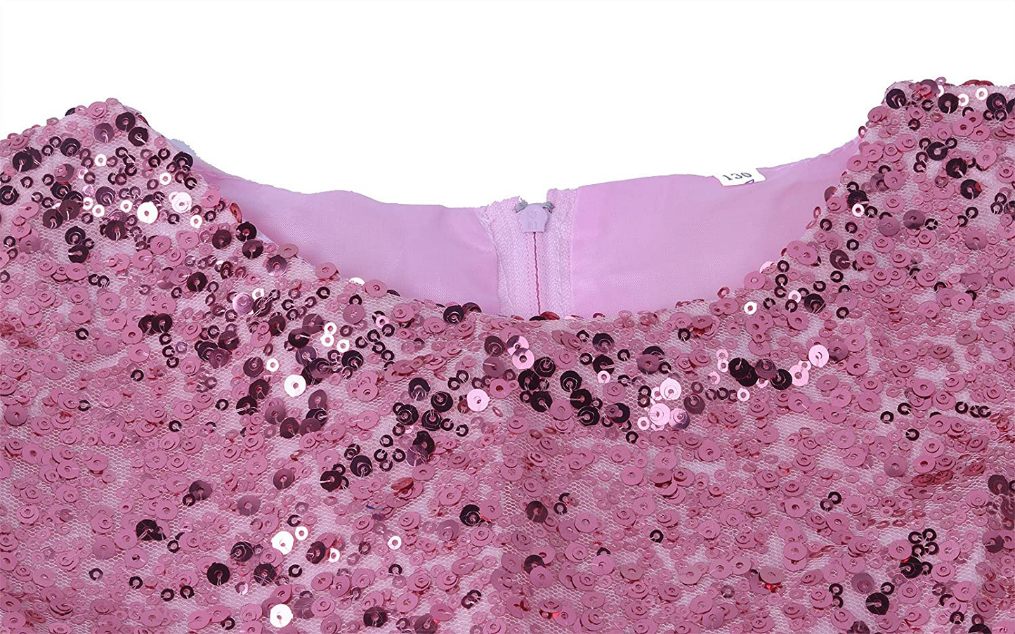 Sequin Mesh Tulle Party Dress for Girls with Flower and Bow Accents