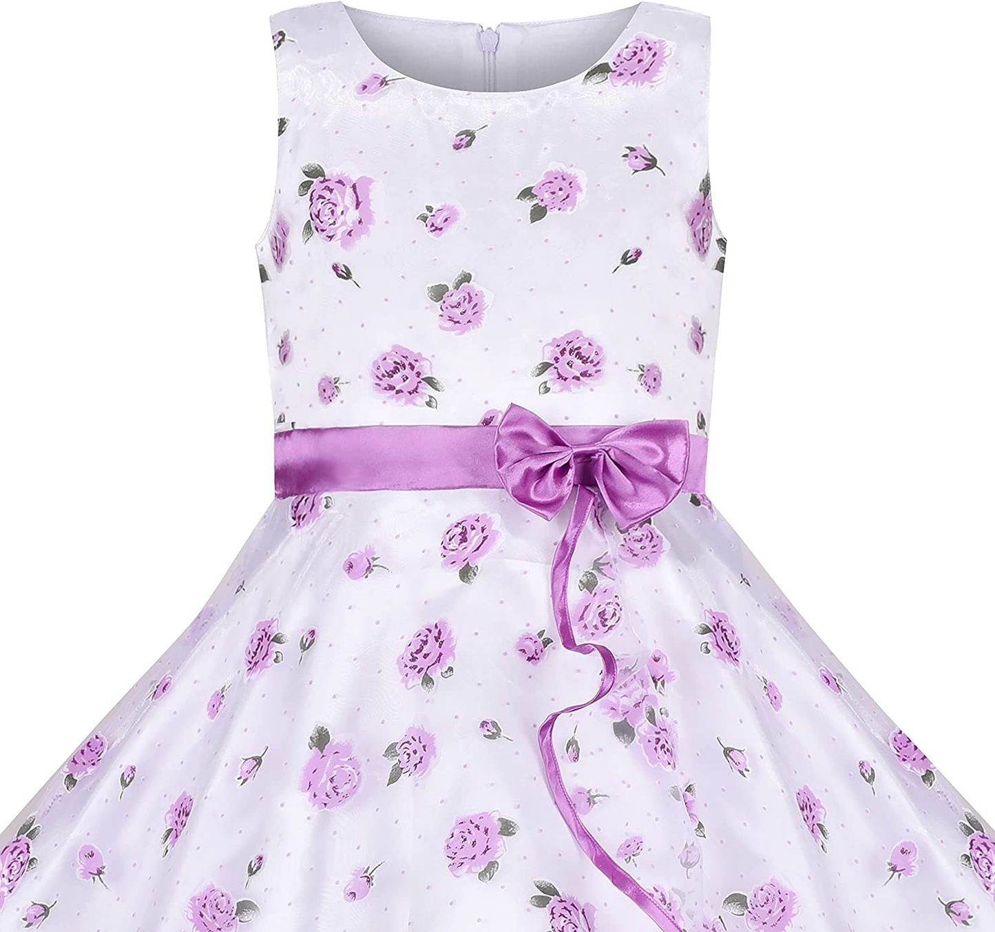 3 Layers Girls Dress Sunflower Wave Pageant Bridesmaid Kids