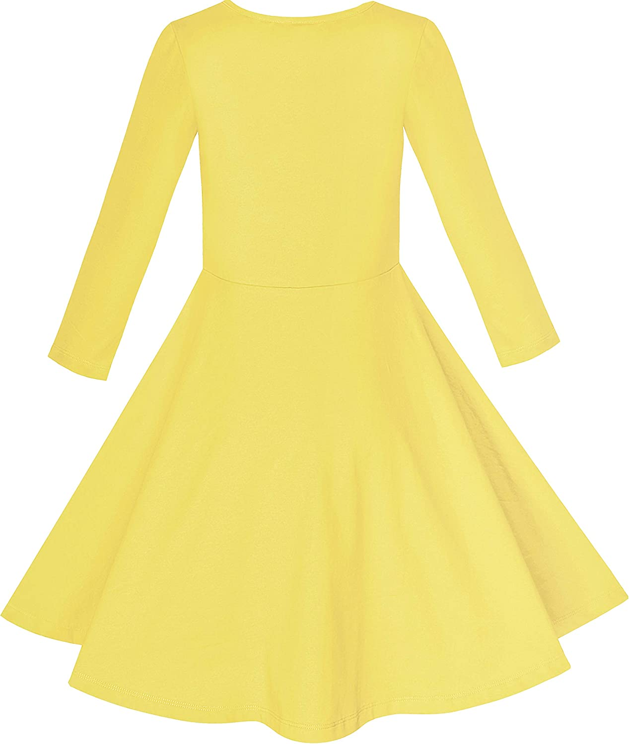 Girls' Yellow Owl Ice Cream Sequin Everyday Dress