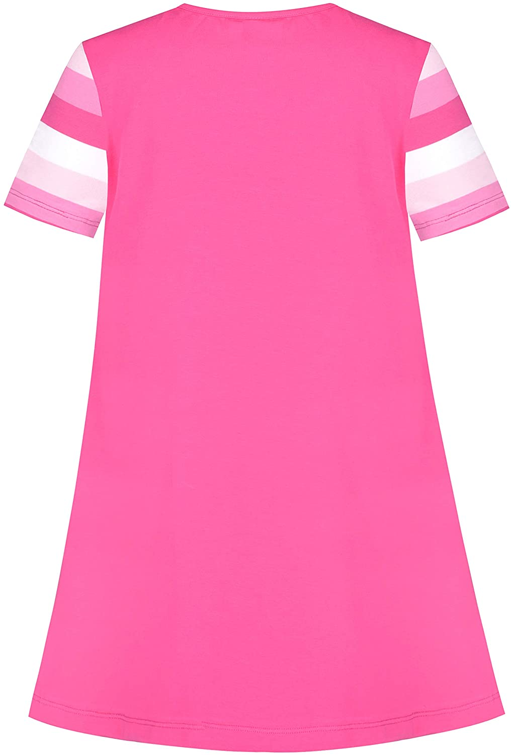 Girls' Cotton Short Sleeve Swan Embroidered Casual Dress