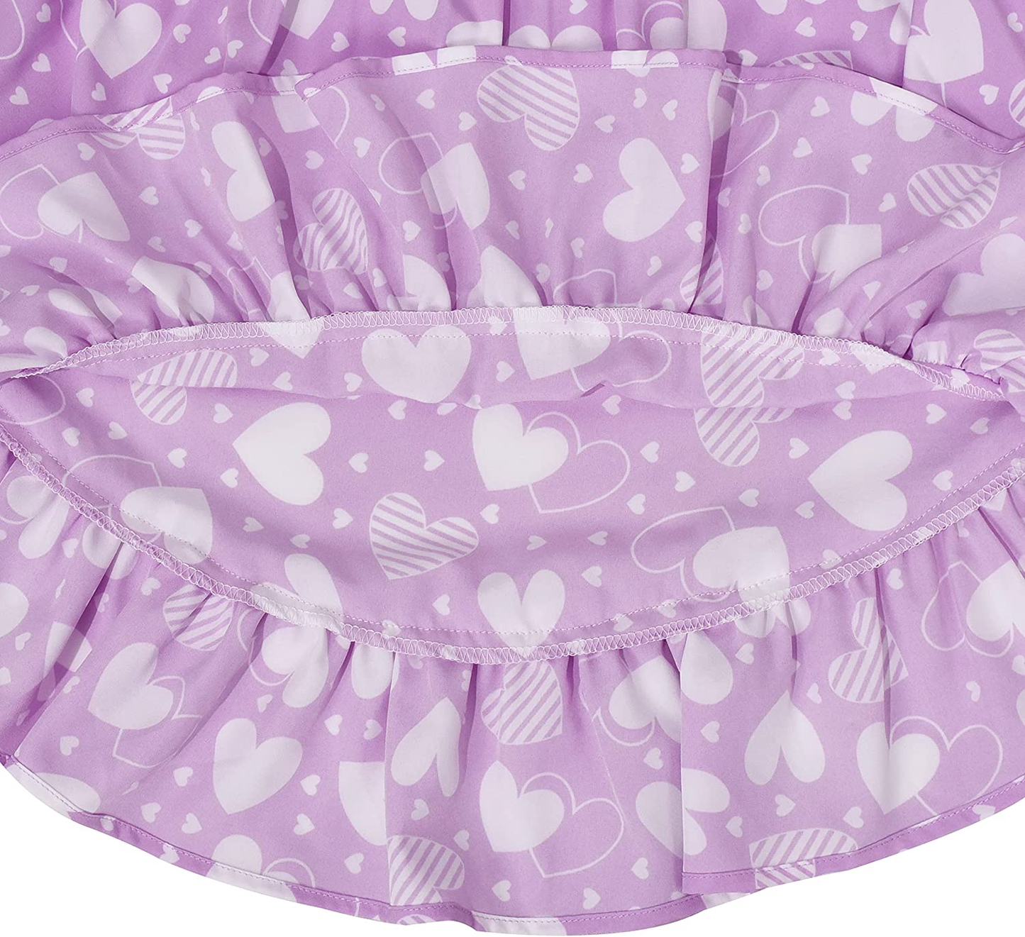 Girls' Purple Hi-Low Summer Party Dress Size 6-12, Comfortable Polyester Material