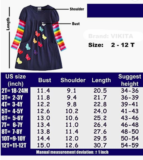 Girl Clothes Long Sleeve Girls Dresses for Kids 2-12 Years