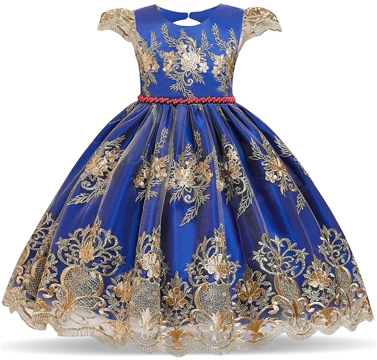 Elegant Tulle Bow Belt Princess Dress for Girls