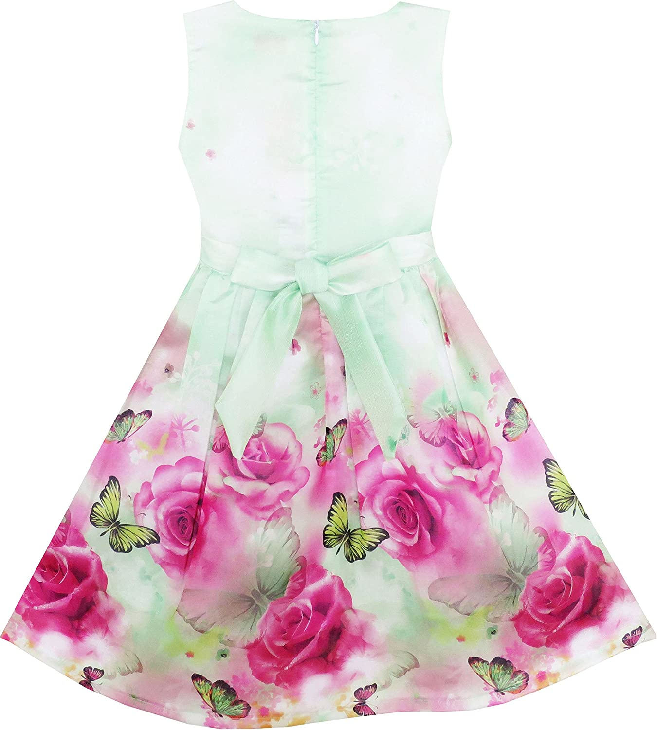 Adorable Rose Flower Printed Dress for Girls - Perfect for Casual Wear