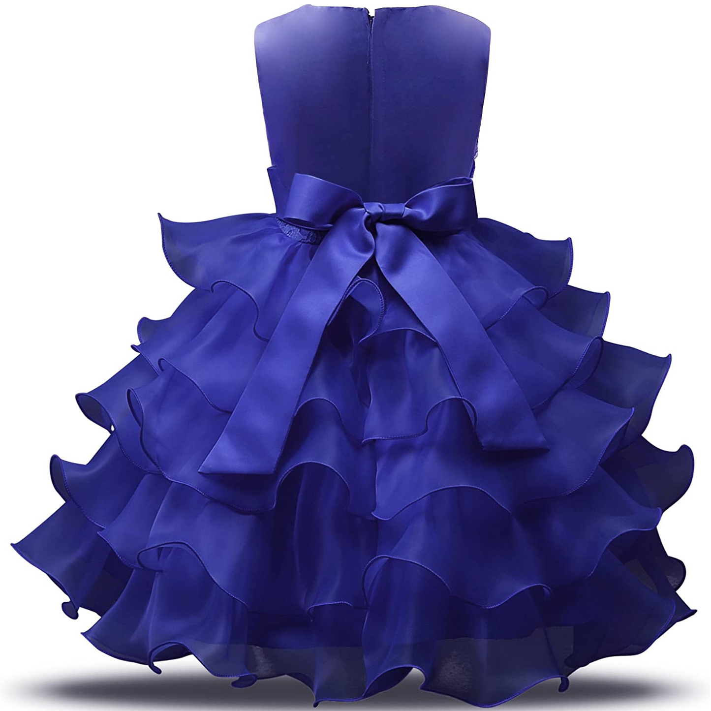 "Girl's Ruffles Lace Party Dress"
