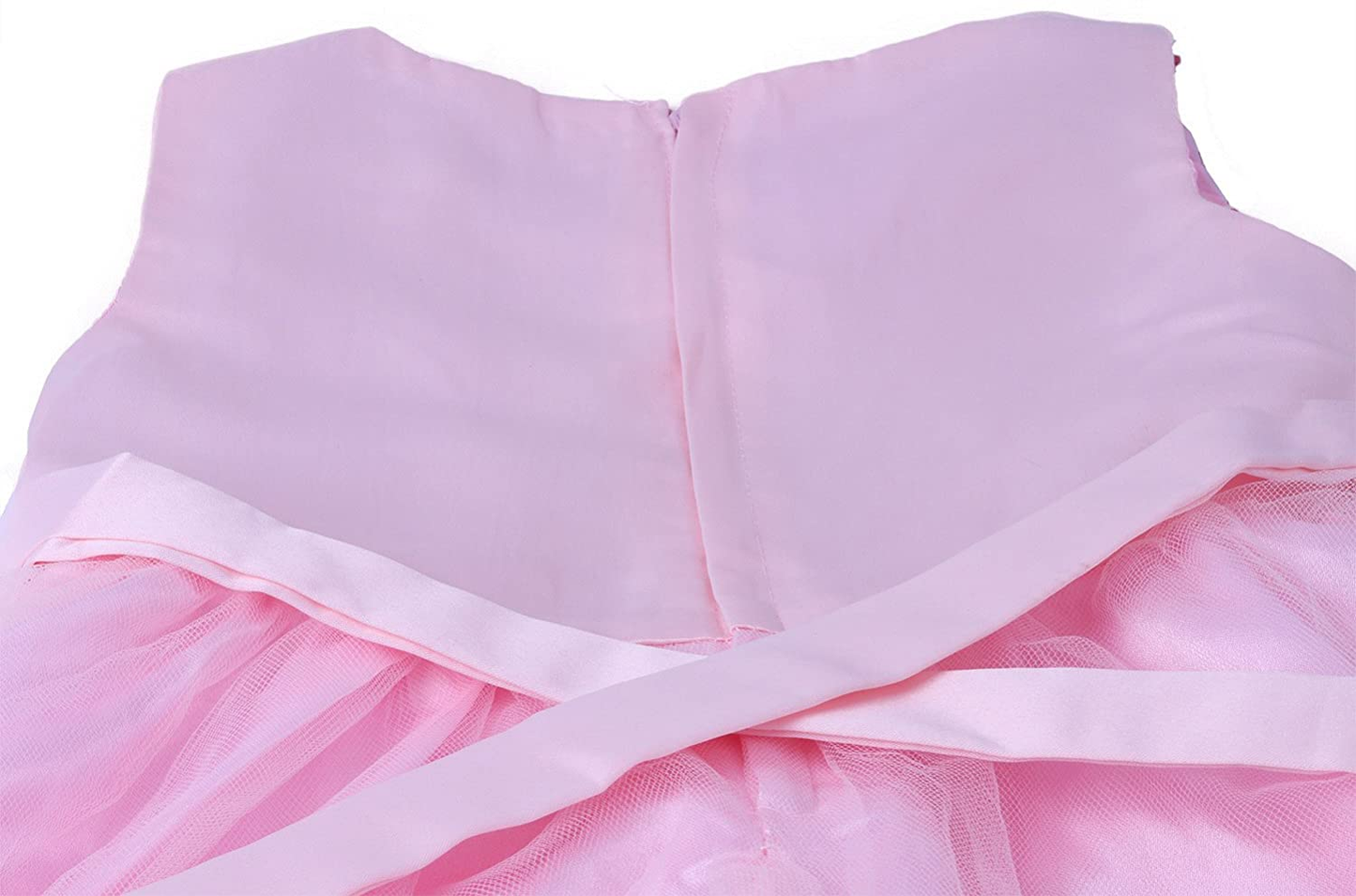 Sequin Mesh Tulle Party Dress for Girls with Flower and Bow Accents