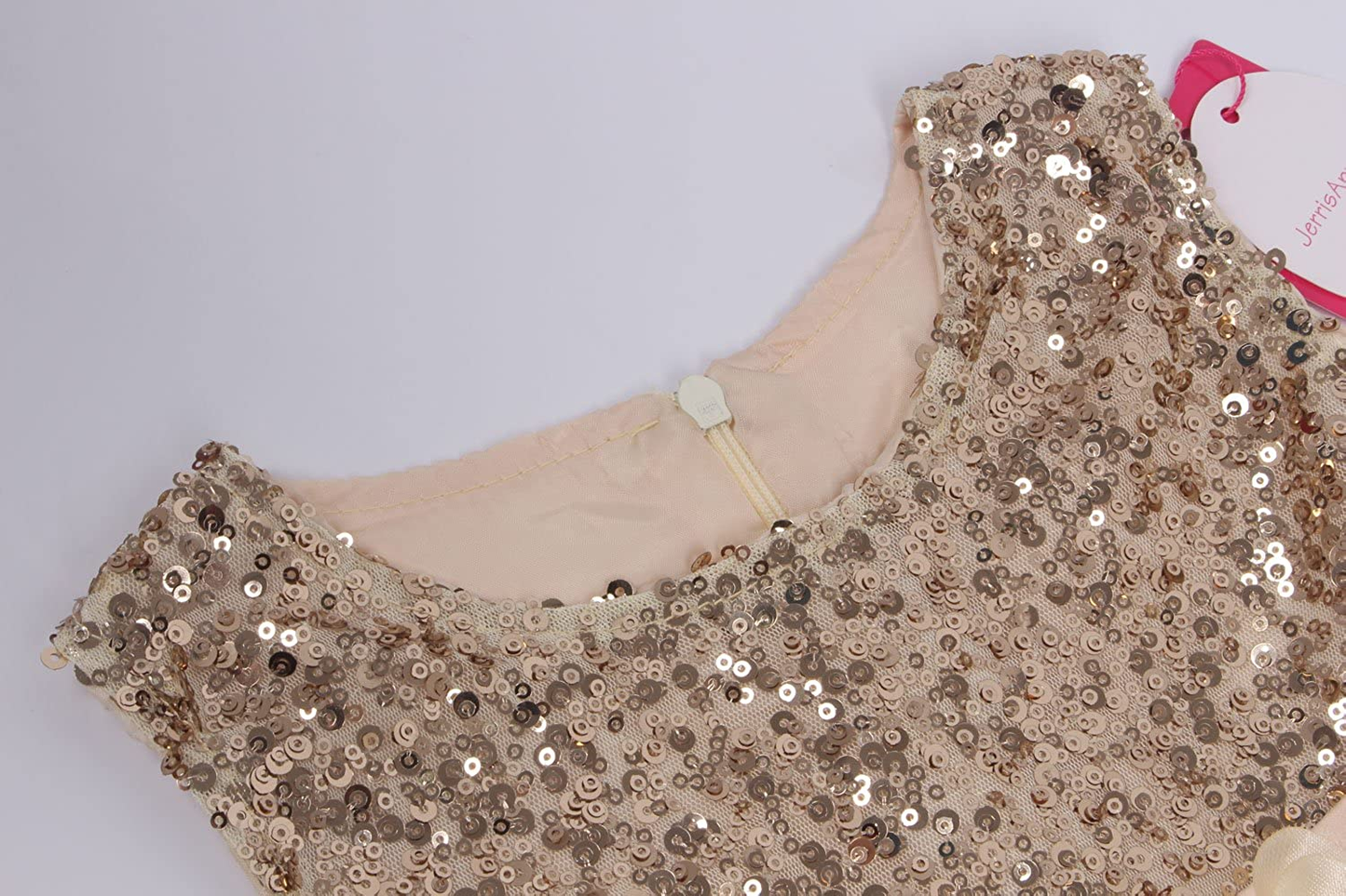 Little Girls' Sequin Mesh Flower Ball Gown Party Dress