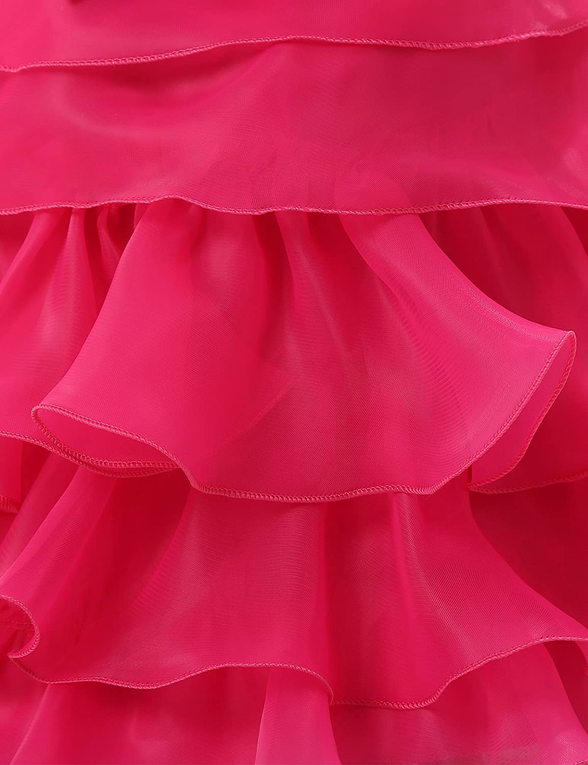 Kids Ruffles Lace Party Wedding Dress