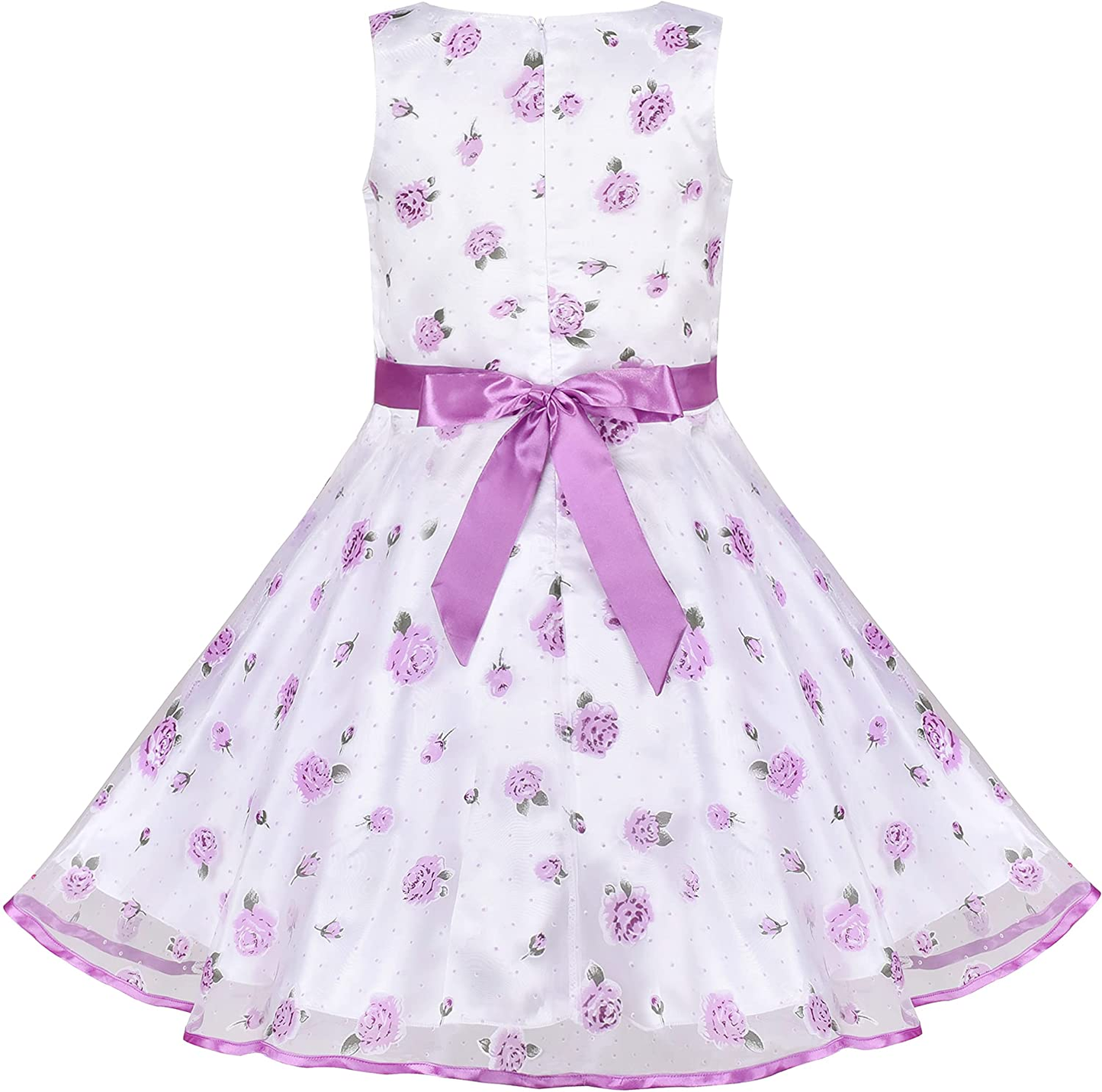 3 Layers Girls Dress Sunflower Wave Pageant Bridesmaid Kids