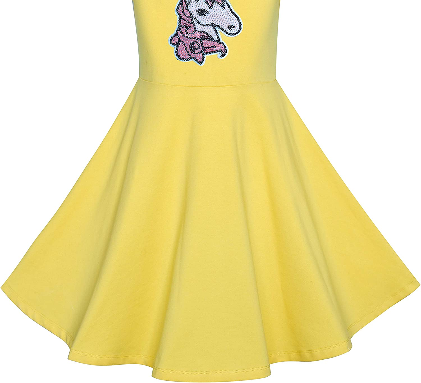 Colorful Striped Knitted Cotton Stretch School Dress for Girls, 100% Cotton