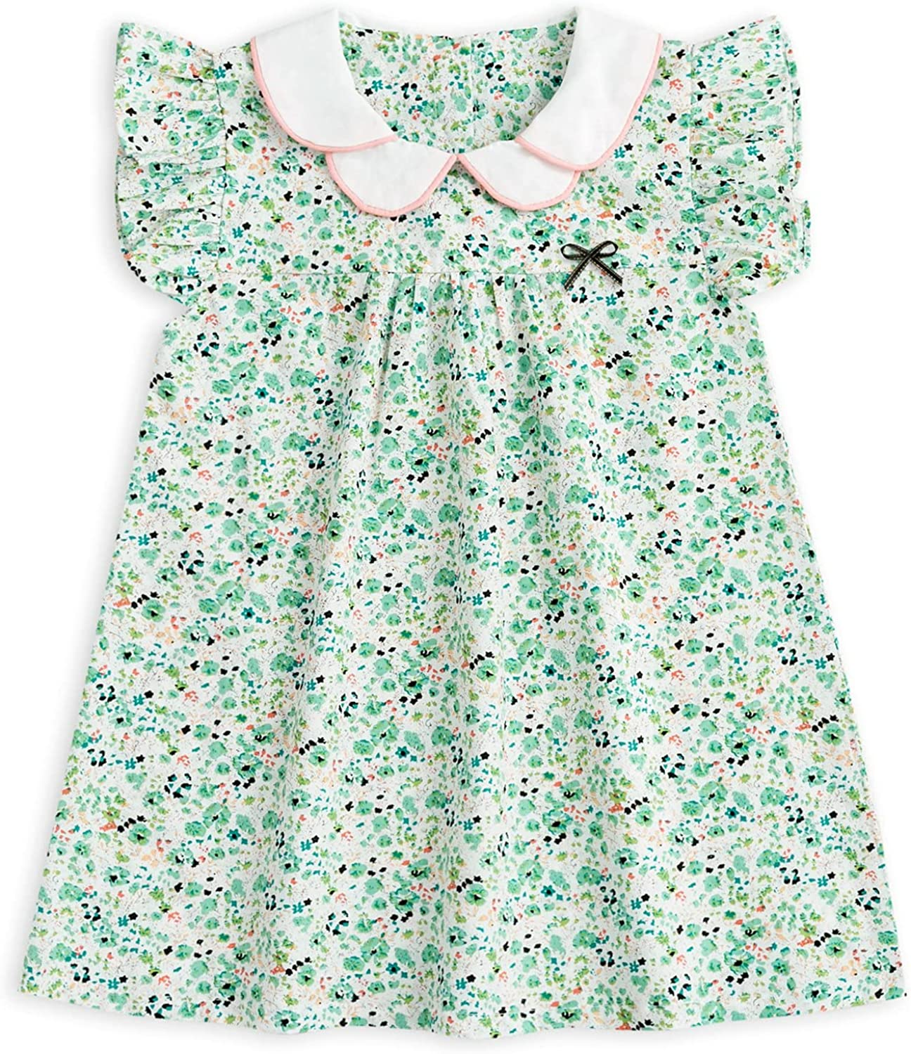 Baby Girls Summer Casual Dresses Toddler Floral Print Sundress Princess Dress