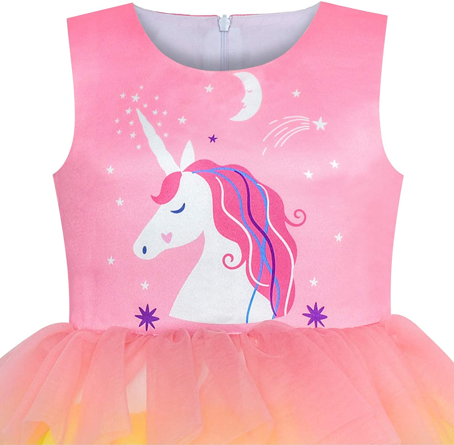 Birthday Princess Ruffle Dress with Balloon Print