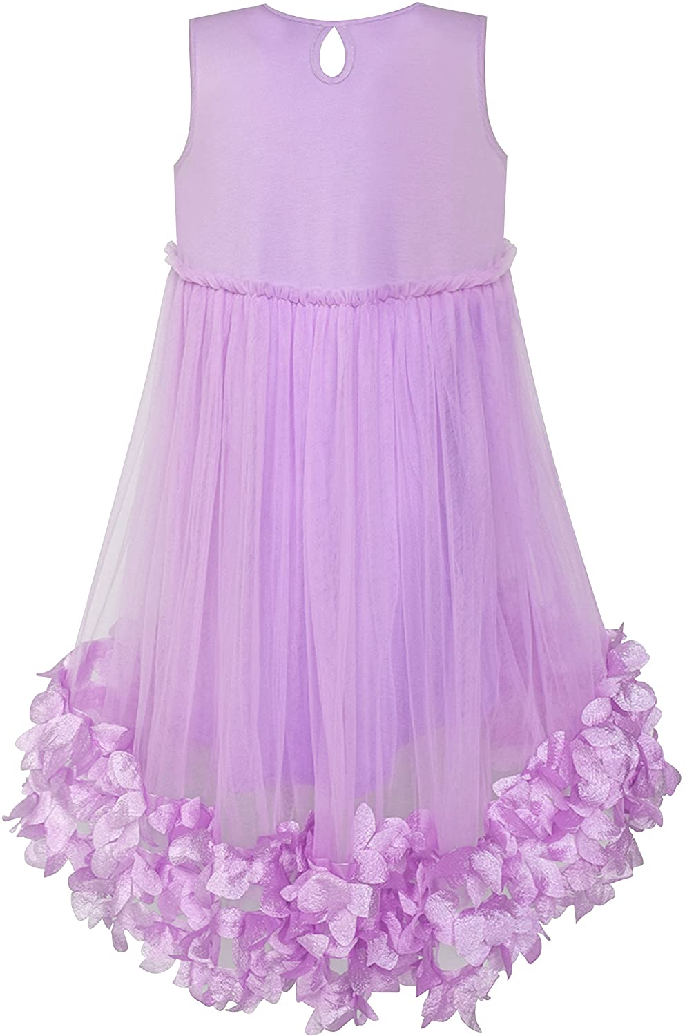 "Girls' A-Line Princess Dress with Handbag - White - Size 5-10"