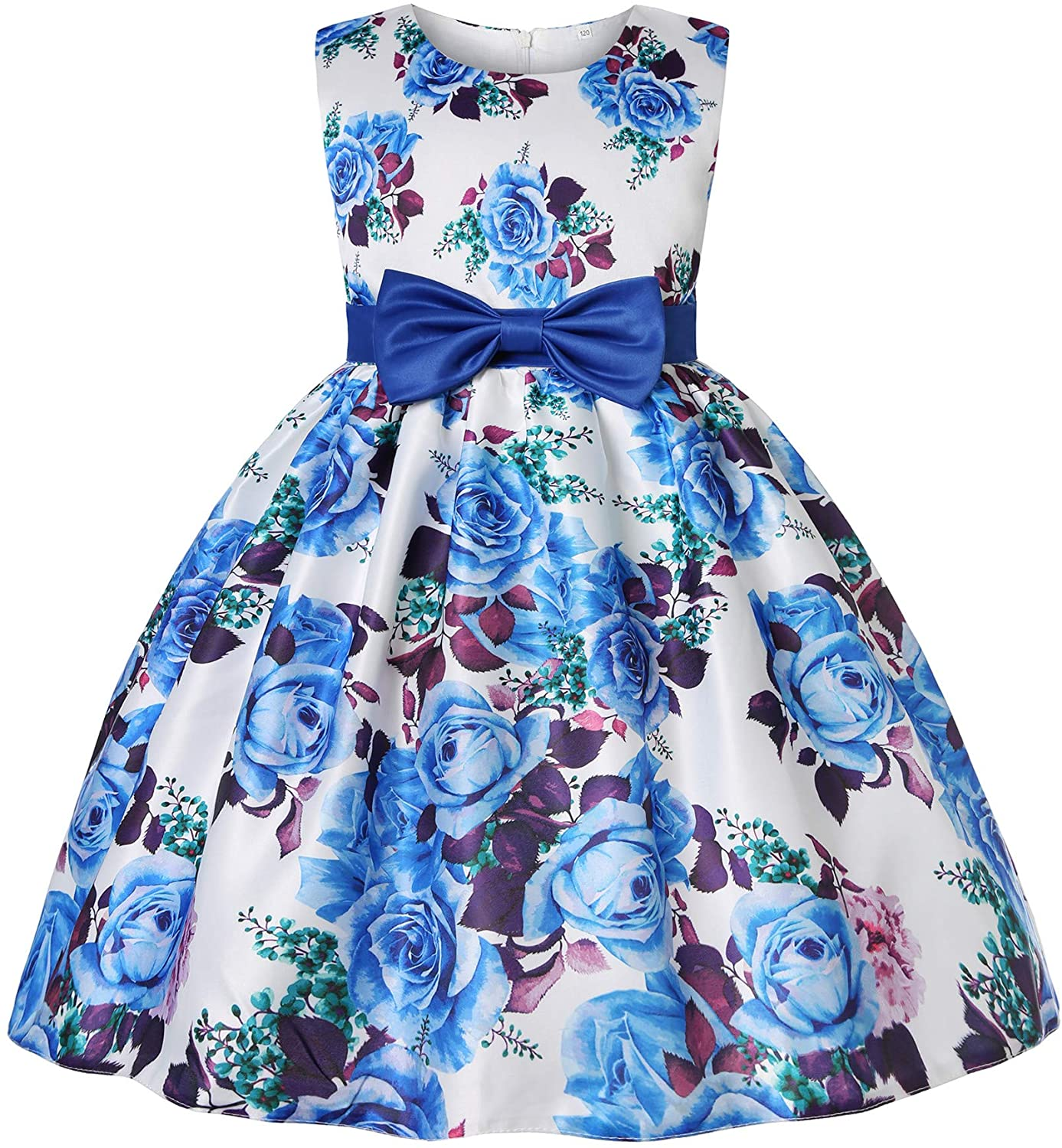 Girls Floral Print Pageant Dress, 2-9 Years