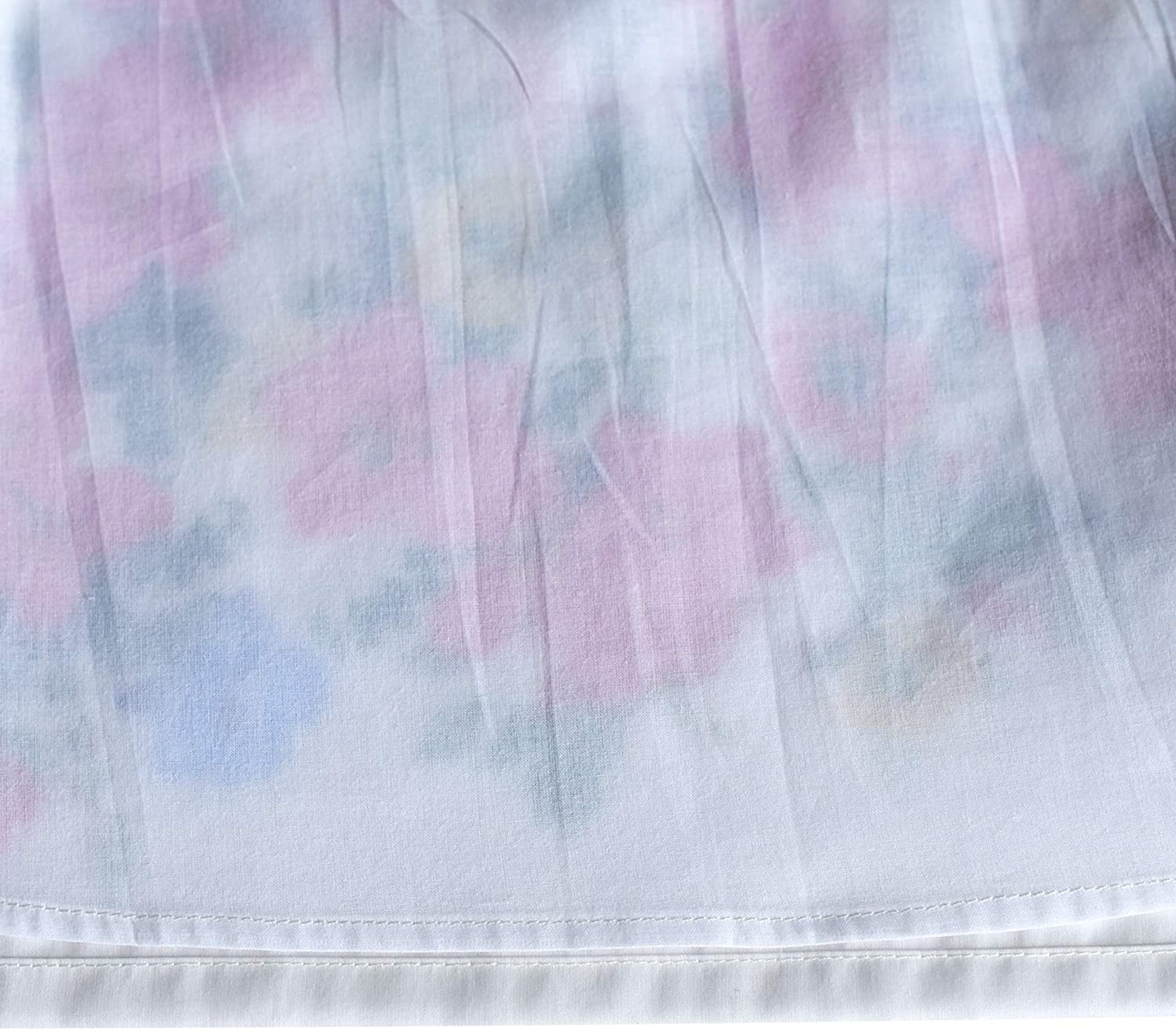 "Girls' Purple Sunflower and Green Leaves Dress - Knee Length"
