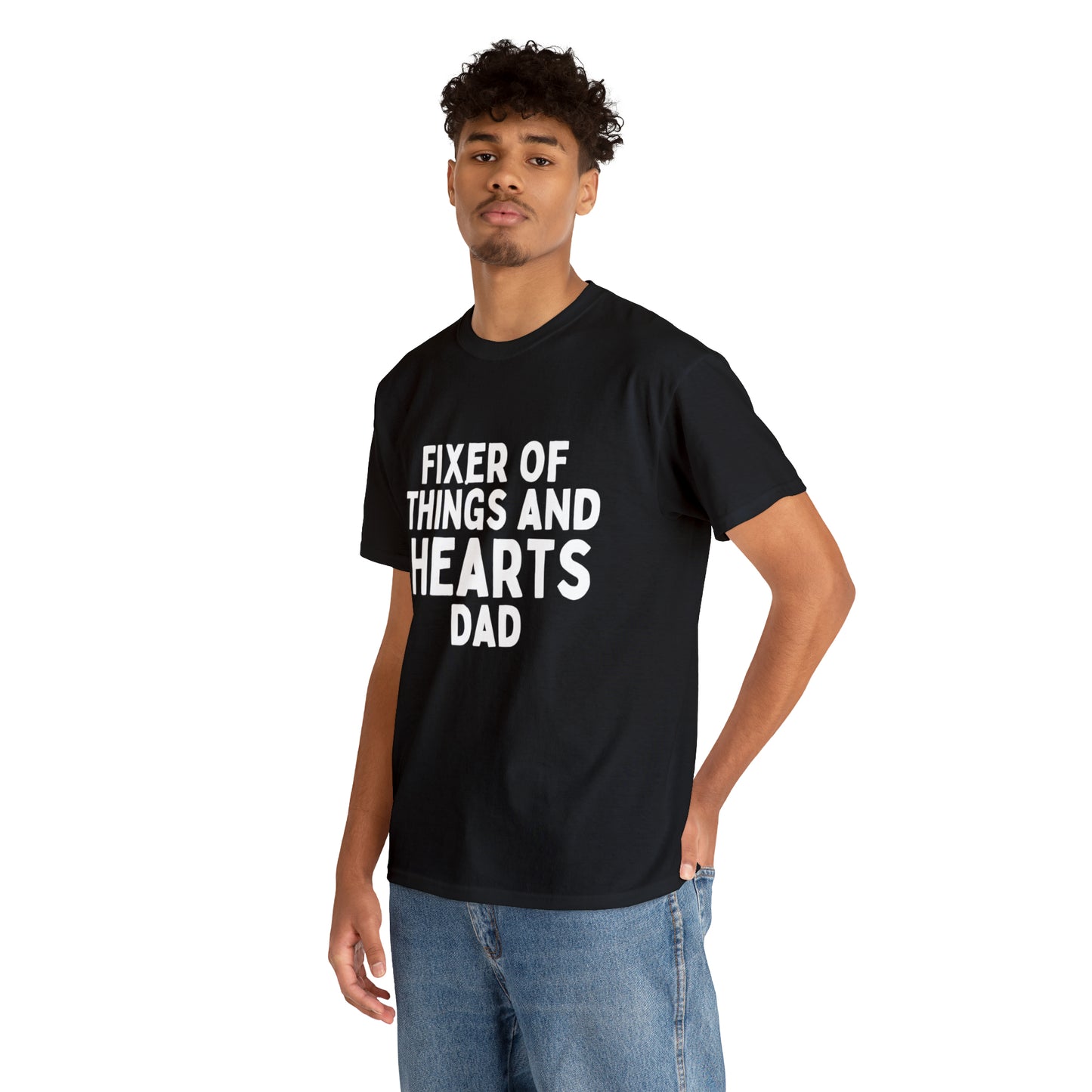 Unisex Jersey Tee: Short Sleeve, "Fixer of Things and Hearts: Dad" Design