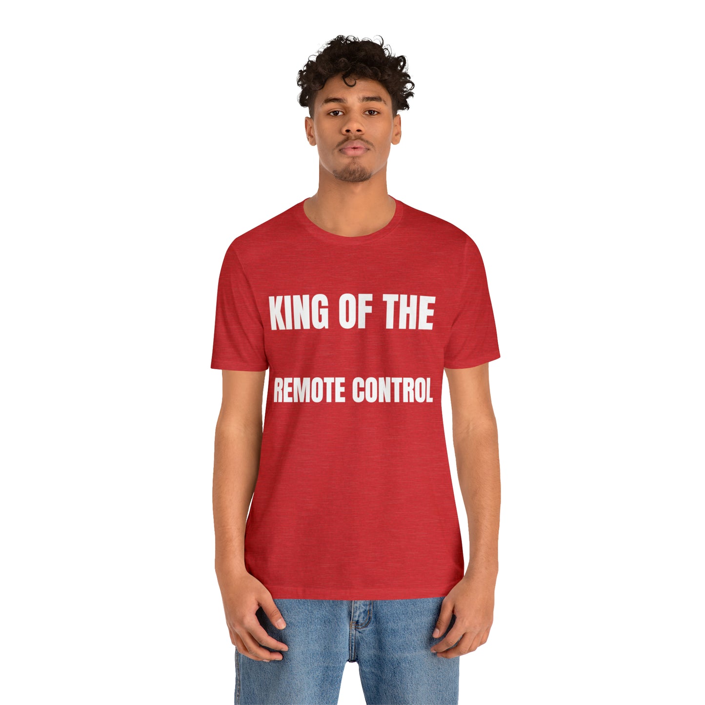 Unisex Jersey Tee: Short Sleeve, King of the Remote Control Design