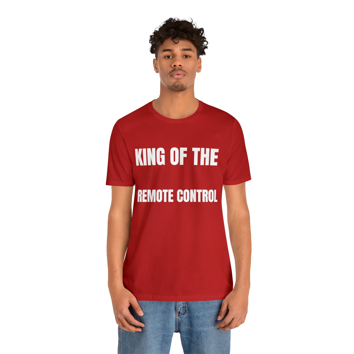 Unisex Jersey Tee: Short Sleeve, King of the Remote Control Design