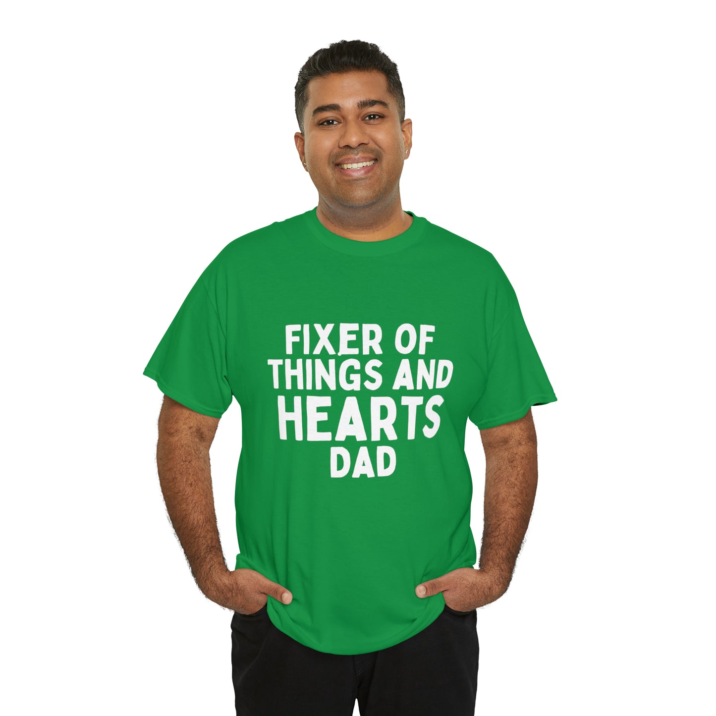 Unisex Jersey Tee: Short Sleeve, "Fixer of Things and Hearts: Dad" Design