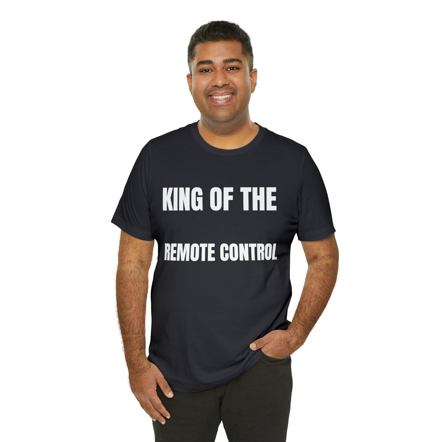Unisex Jersey Tee: Short Sleeve, King of the Remote Control Design