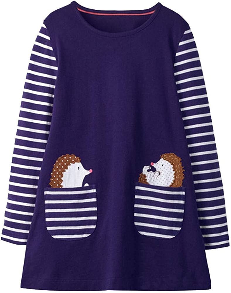 Girls Dresses Winter Long Sleeve Girl Casual Clohtes for Kids 2-12 Years