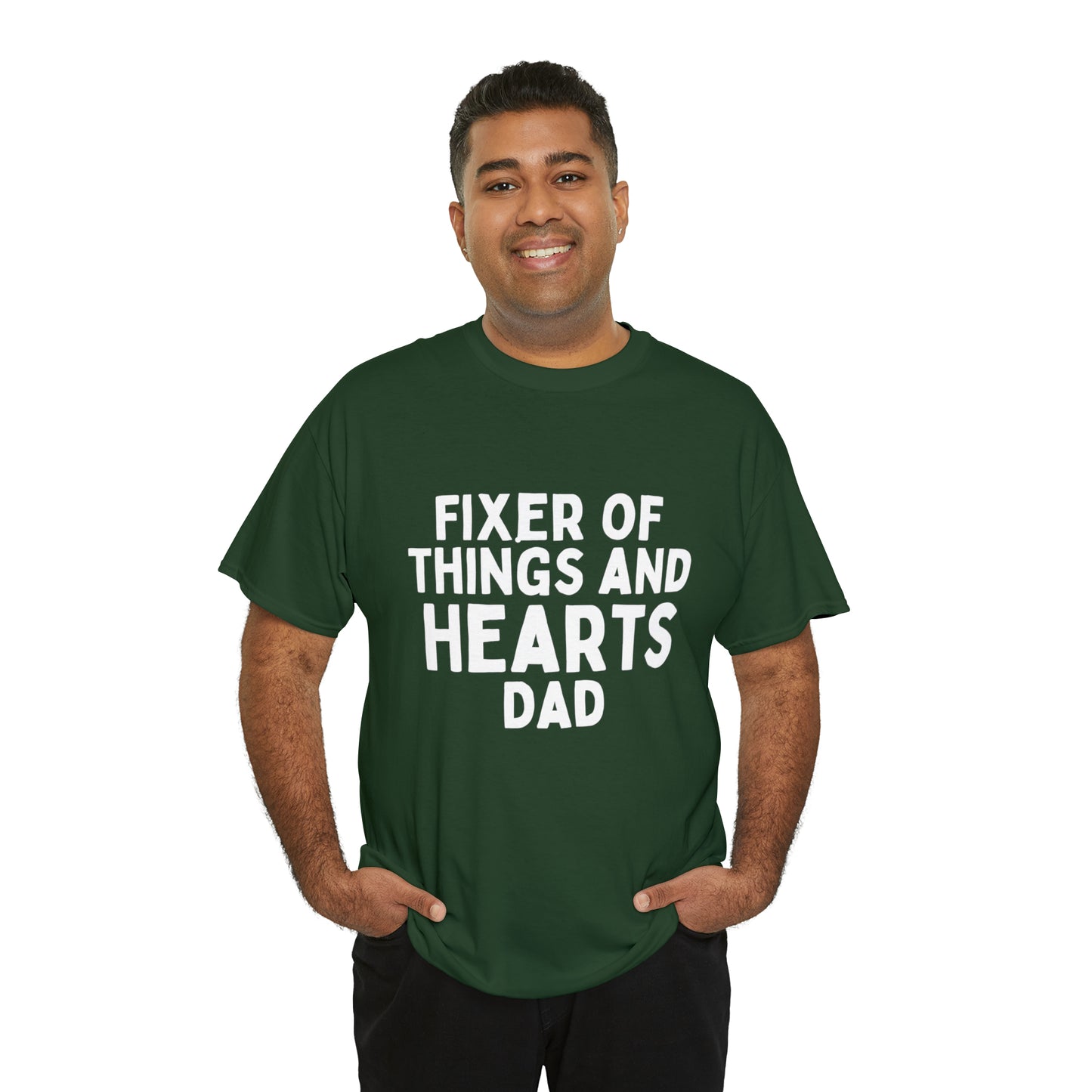 Unisex Jersey Tee: Short Sleeve, "Fixer of Things and Hearts: Dad" Design