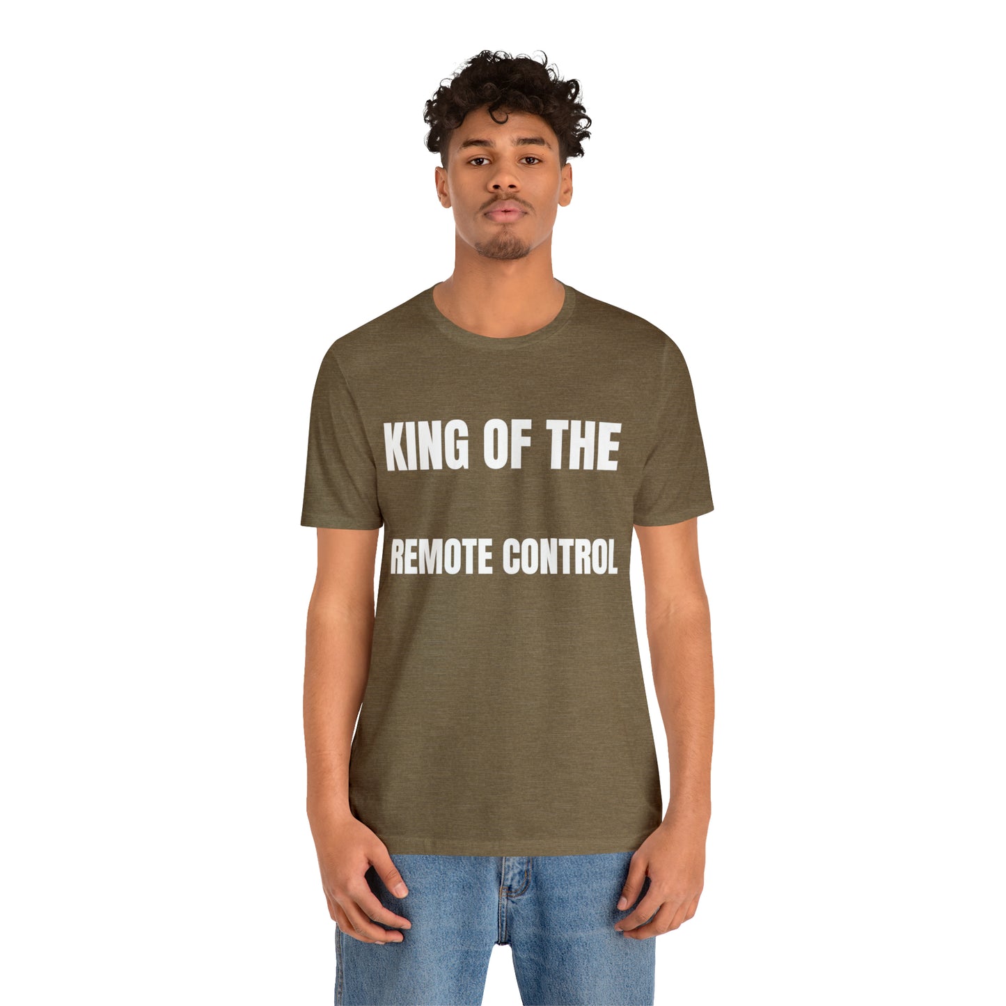 Unisex Jersey Tee: Short Sleeve, King of the Remote Control Design