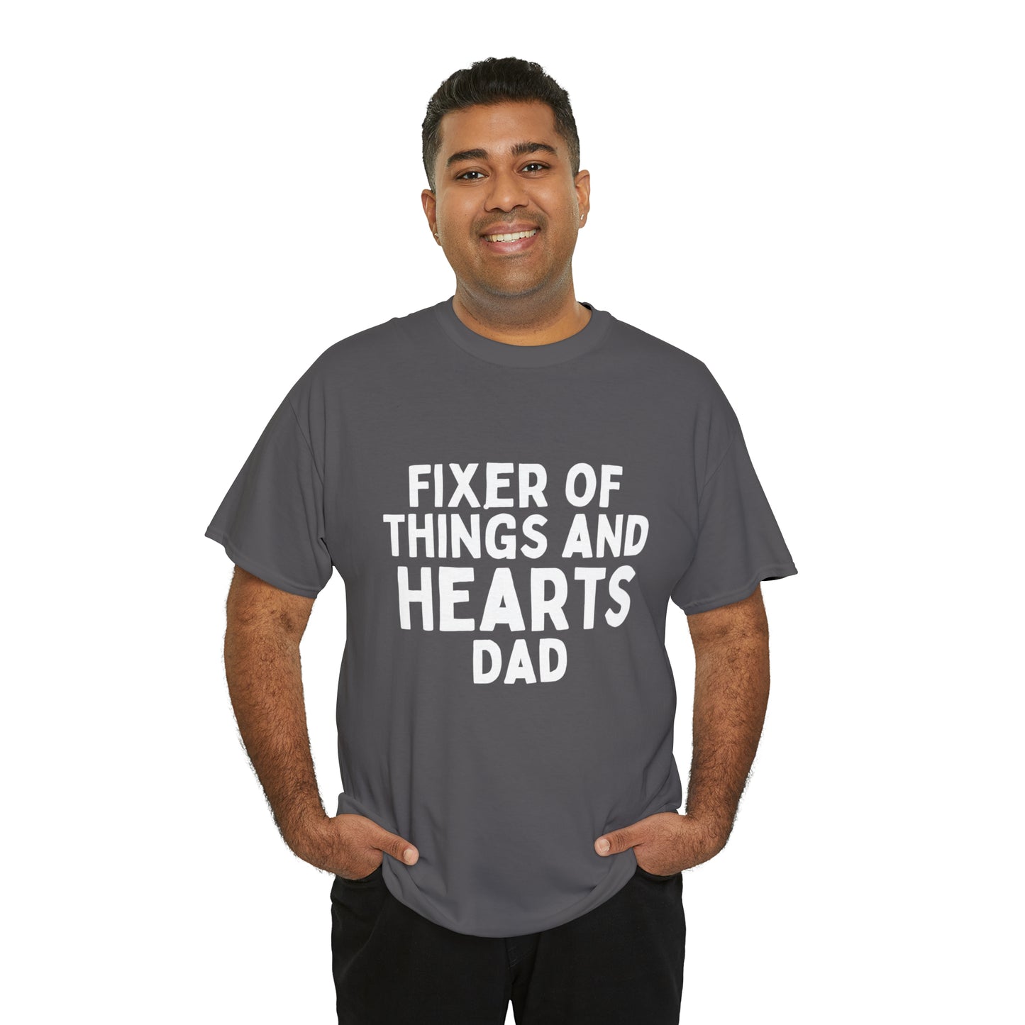 Unisex Jersey Tee: Short Sleeve, "Fixer of Things and Hearts: Dad" Design