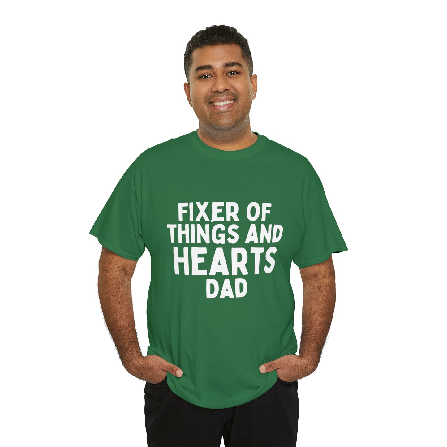 Unisex Jersey Tee: Short Sleeve, "Fixer of Things and Hearts: Dad" Design