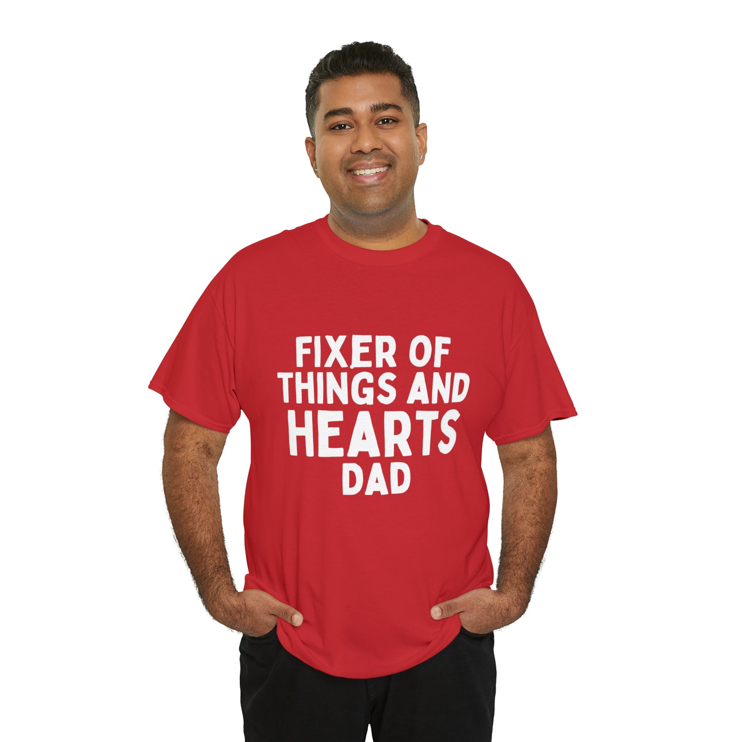 Unisex Jersey Tee: Short Sleeve, "Fixer of Things and Hearts: Dad" Design